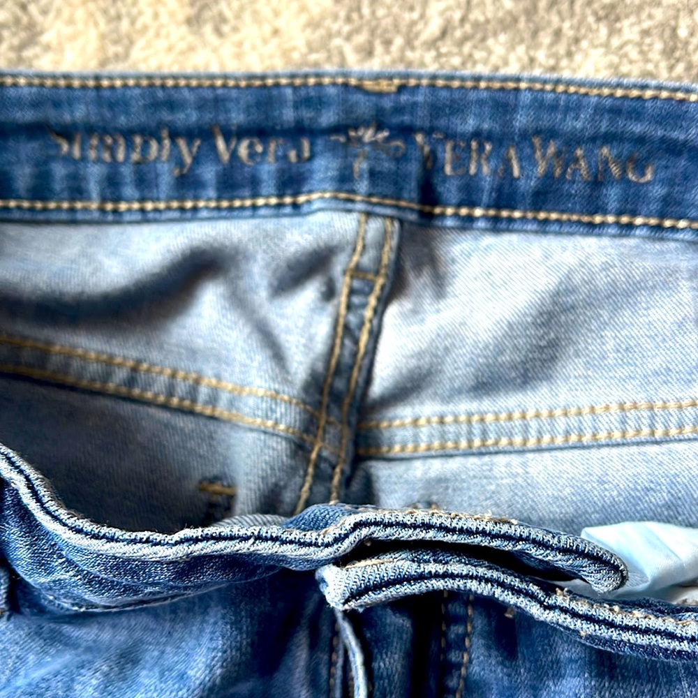 Simply Vera Wang Stretch Full Length or Rolled Crop Jeans, Women’s Size 2 - Picture 6 of 7